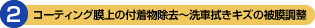 コーティング膜上の付着物除去～洗車拭きキズの被膜調整